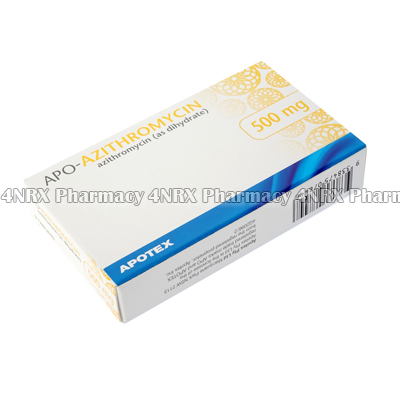 Apo-Azithromycin (Azithromycin Dihydrate) - 500mg (2 Tablets)3