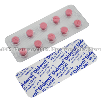 Dideral (Propranolol Hydrochloride) - 40mg (50 Tablets)1