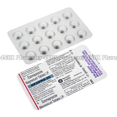 Nexpro (Esomeprazole Magnesium) - 20mg (15 Tablets)1