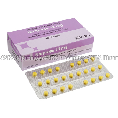 Norpress (Nortriptyline Hydrochloride) - 10mg (100 Tablets)1