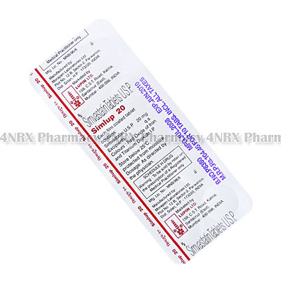 Simlup (Simvastatin) - 20mg (10 Tablets)